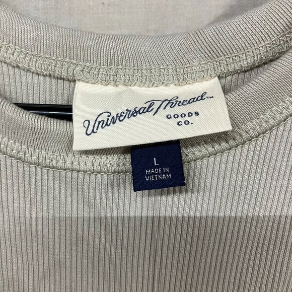 NWT Universal Thread Women's Tan Size Large Rib-Knit Maxi Bodycon Dress Pullover - Picture 6 of 12